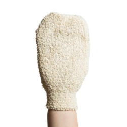 Cotton Hammam Scrub Glove, White